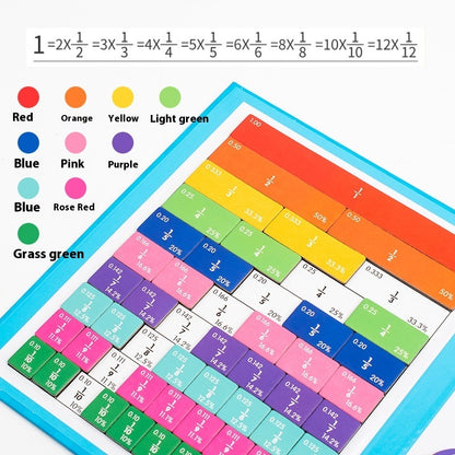 Montessori magnetic wooden fraction puzzle