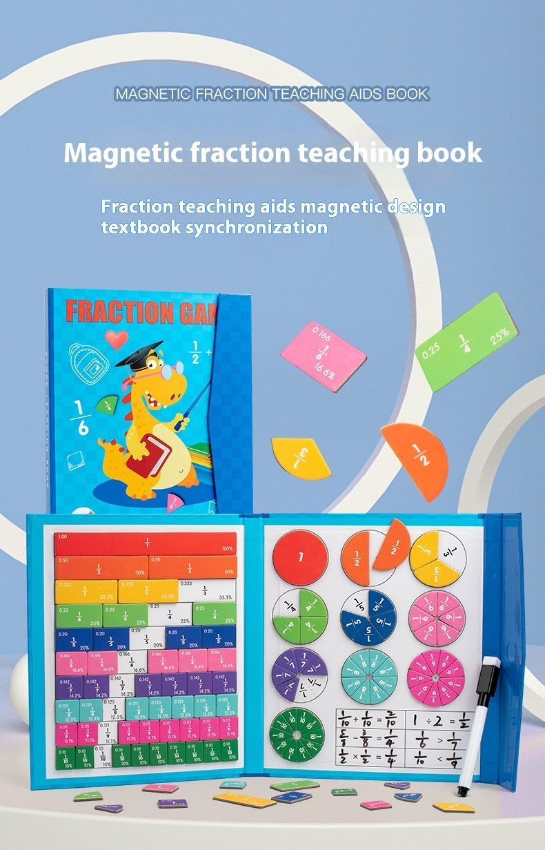 Montessori magnetic wooden fraction puzzle
