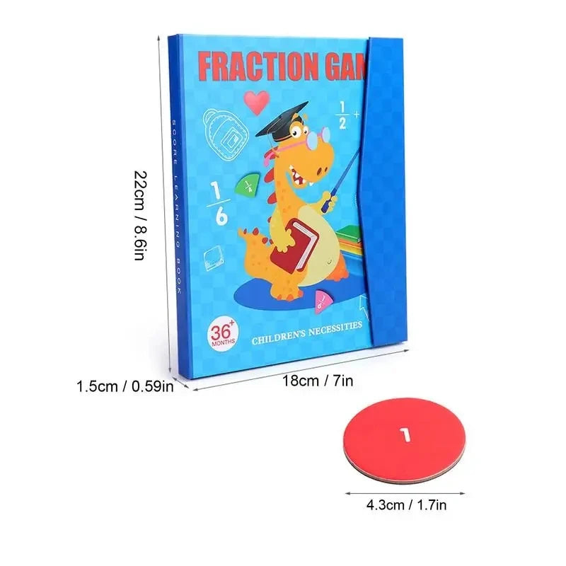 Montessori magnetic wooden fraction puzzle