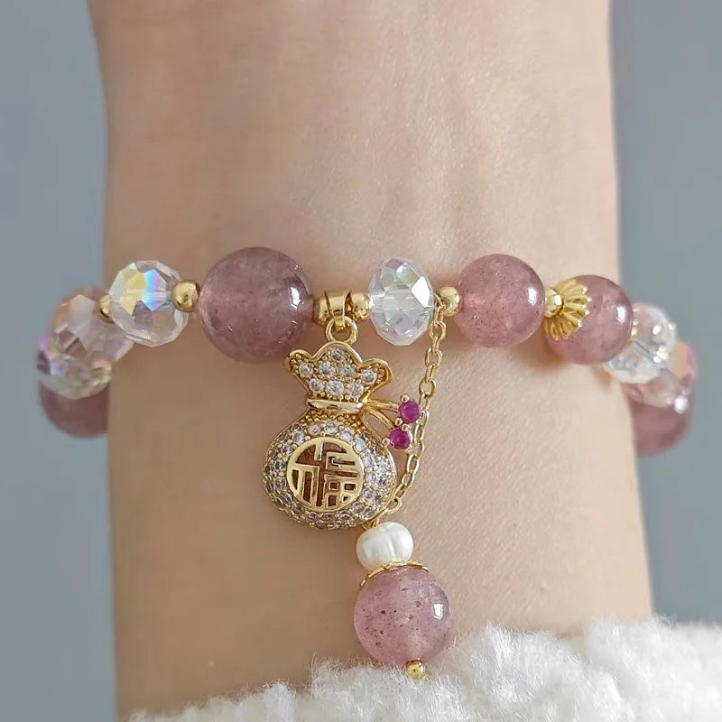 Crystal Strawberry Bracelet"