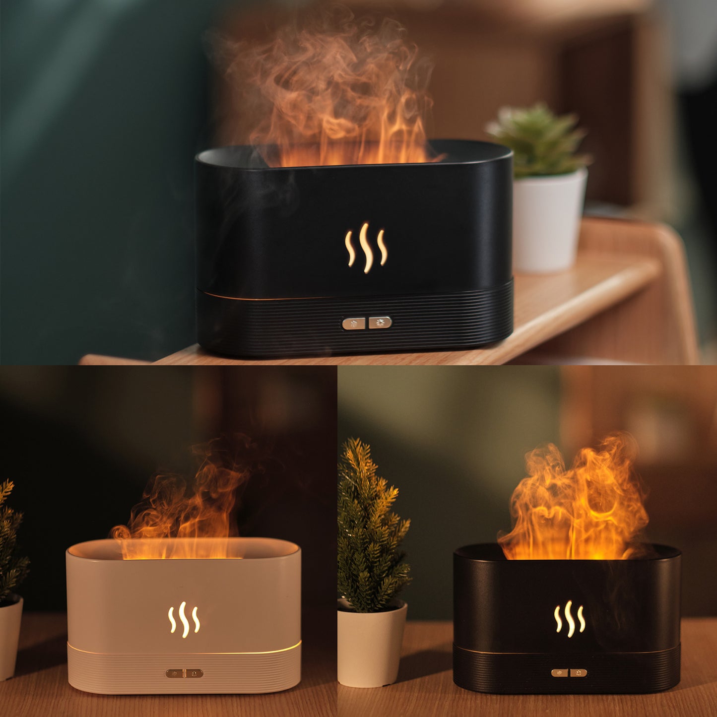 ZenFlame – Difusor de aromaterapia con efecto de llama realista 