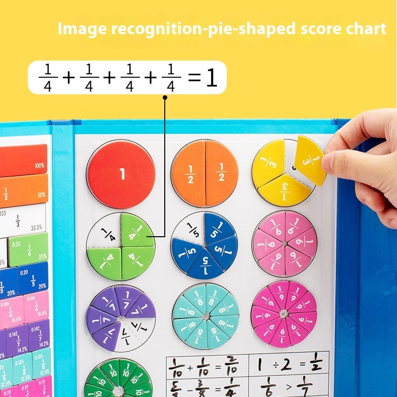 Montessori magnetic wooden fraction puzzle