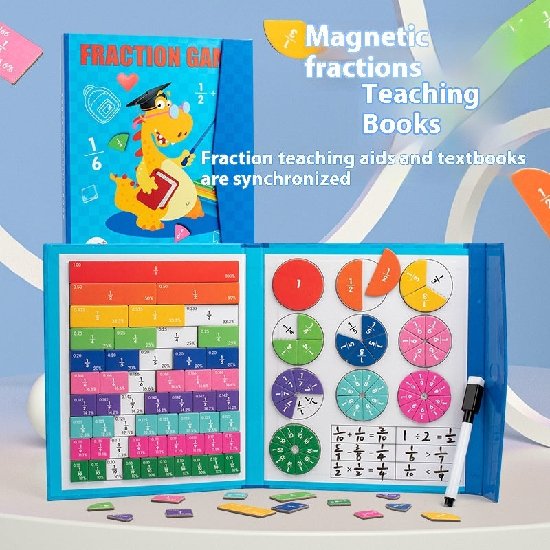 Montessori magnetic wooden fraction puzzle