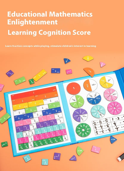 Montessori magnetic wooden fraction puzzle